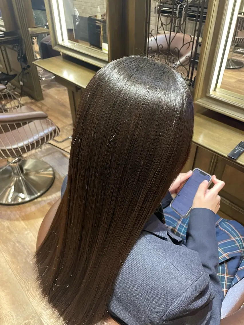 ロング 縮毛矯正 Cloe仙台🍒ྀི ツルイヒナタのヘアスタイル
