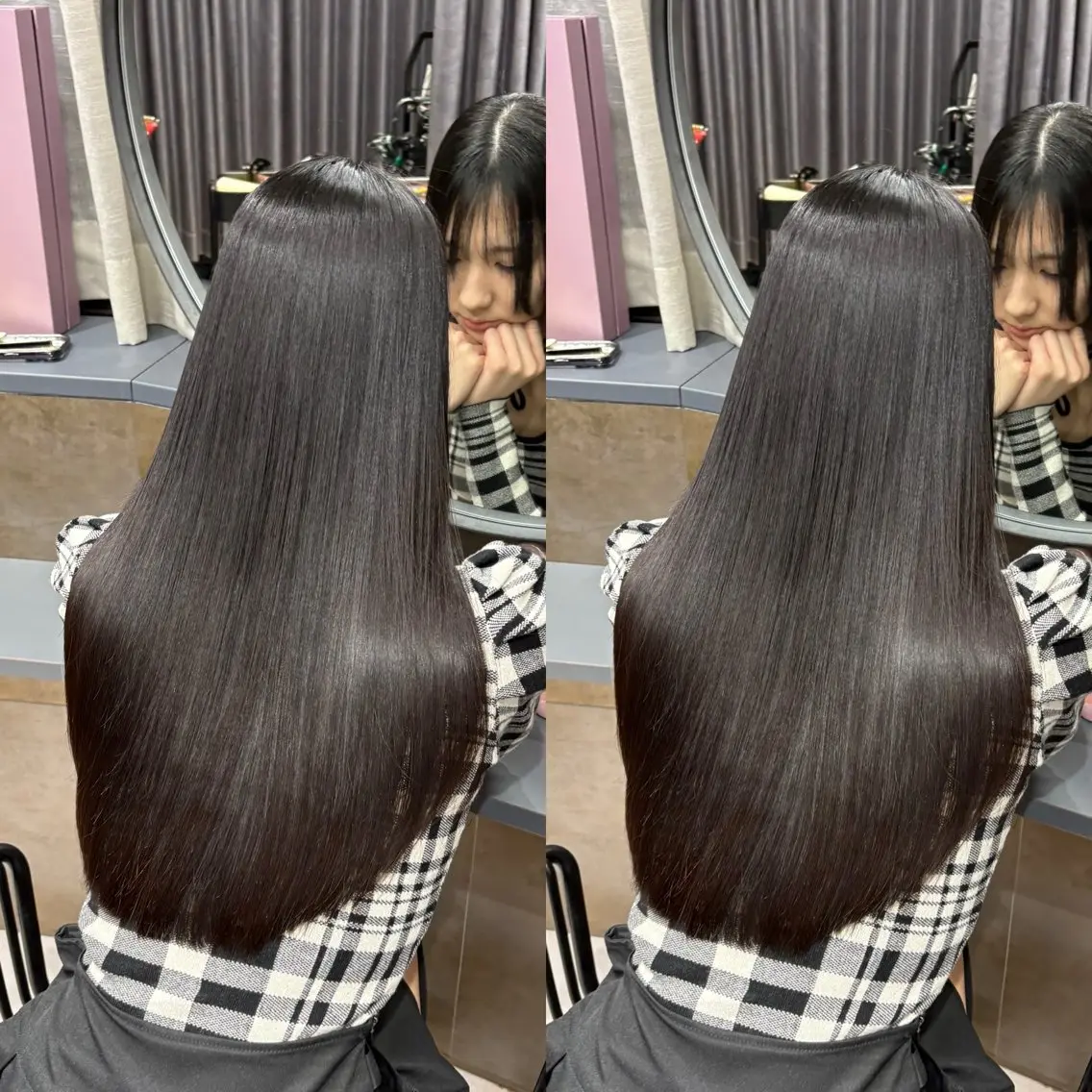 ロング カット ヘアカラー 縮毛矯正 トリートメント 今話題の艶髪矯正 美艶カラー/FUKAのヘアスタイル