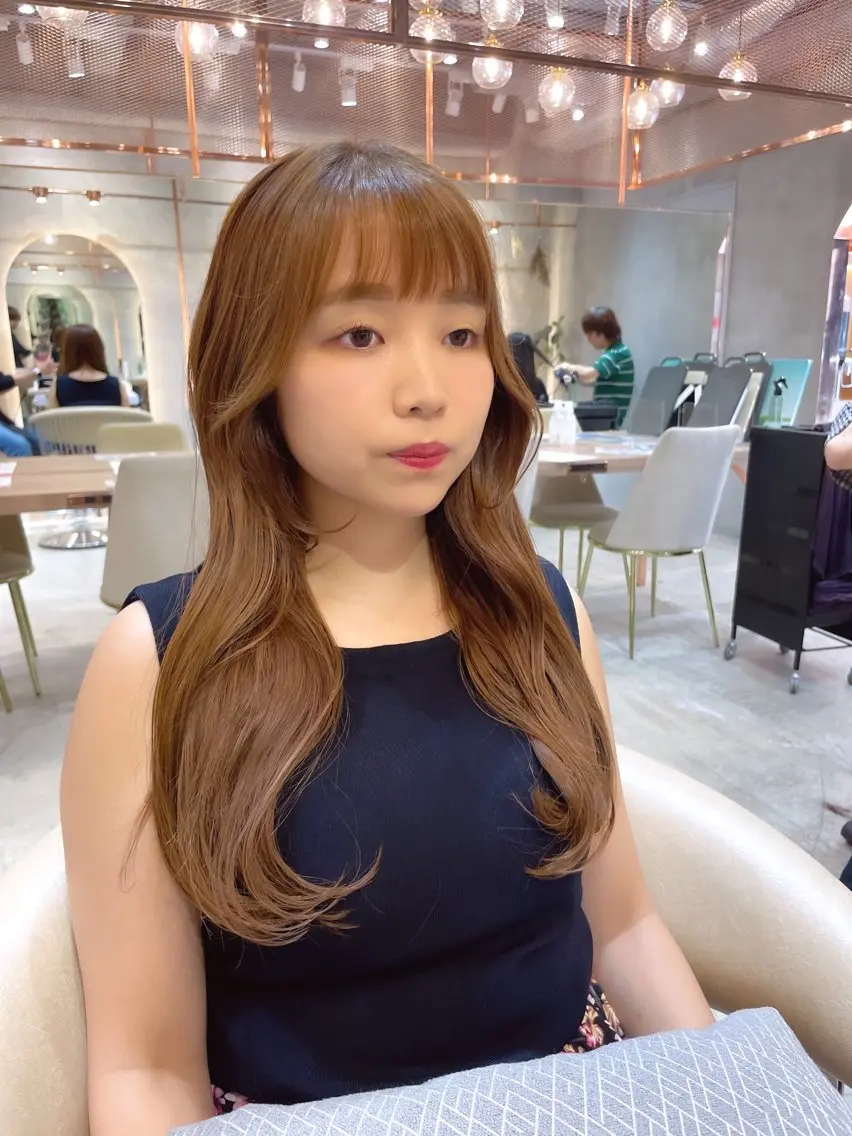 ロング カラー カット ヘアカラー トリートメント レイヤー/韓国ヘア 縮毛矯正🫧鈴木颯のヘアスタイル