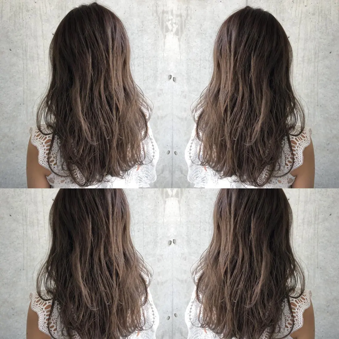 セミロング カラー ヘアアレンジ アッシュ アッシュブラウン ブラウンカラー ハイライト/髪質改善 ans/黒木 和大のヘアスタイル