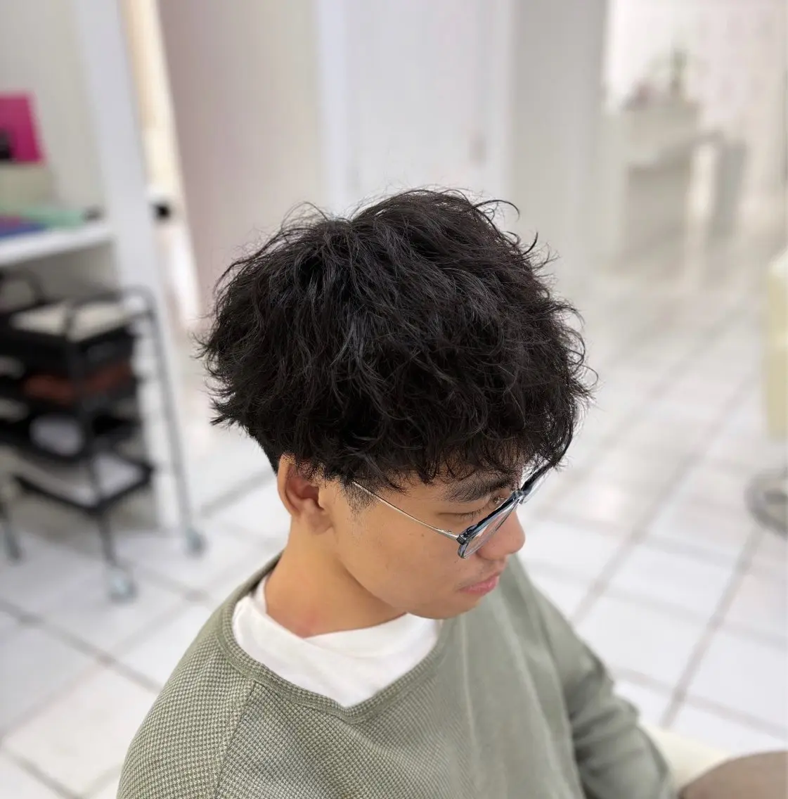 メンズ メンズパーマ カット パーマ 阿部 渓太のヘアスタイル