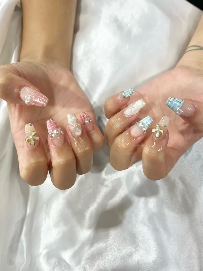 ネイル アートネイル パステルネイル ツイードネイル ハンドネイル nailsister ただのネイルデザイン