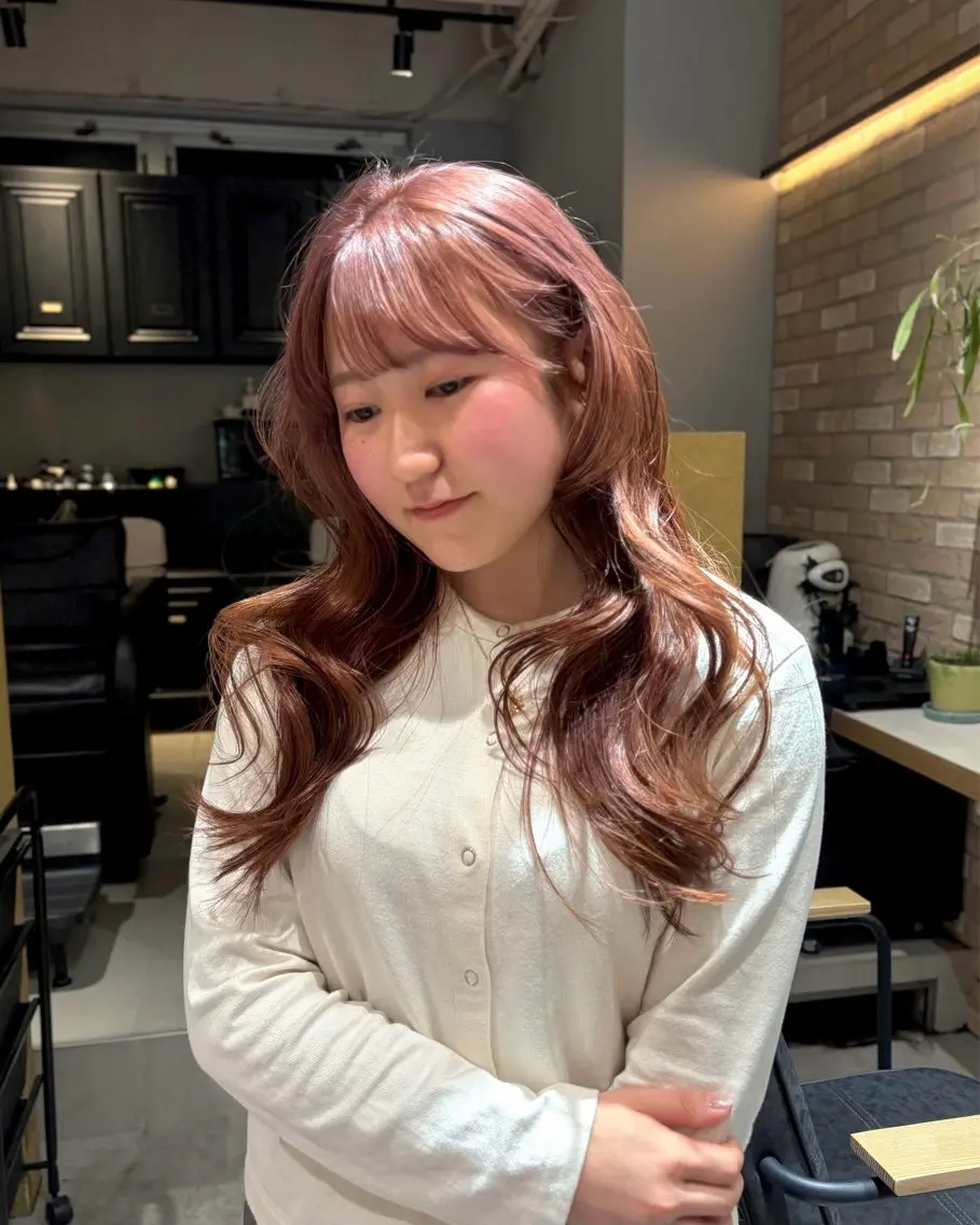 ロング カラー ヘアカラー 美髪縮毛 COCOROのヘアスタイル