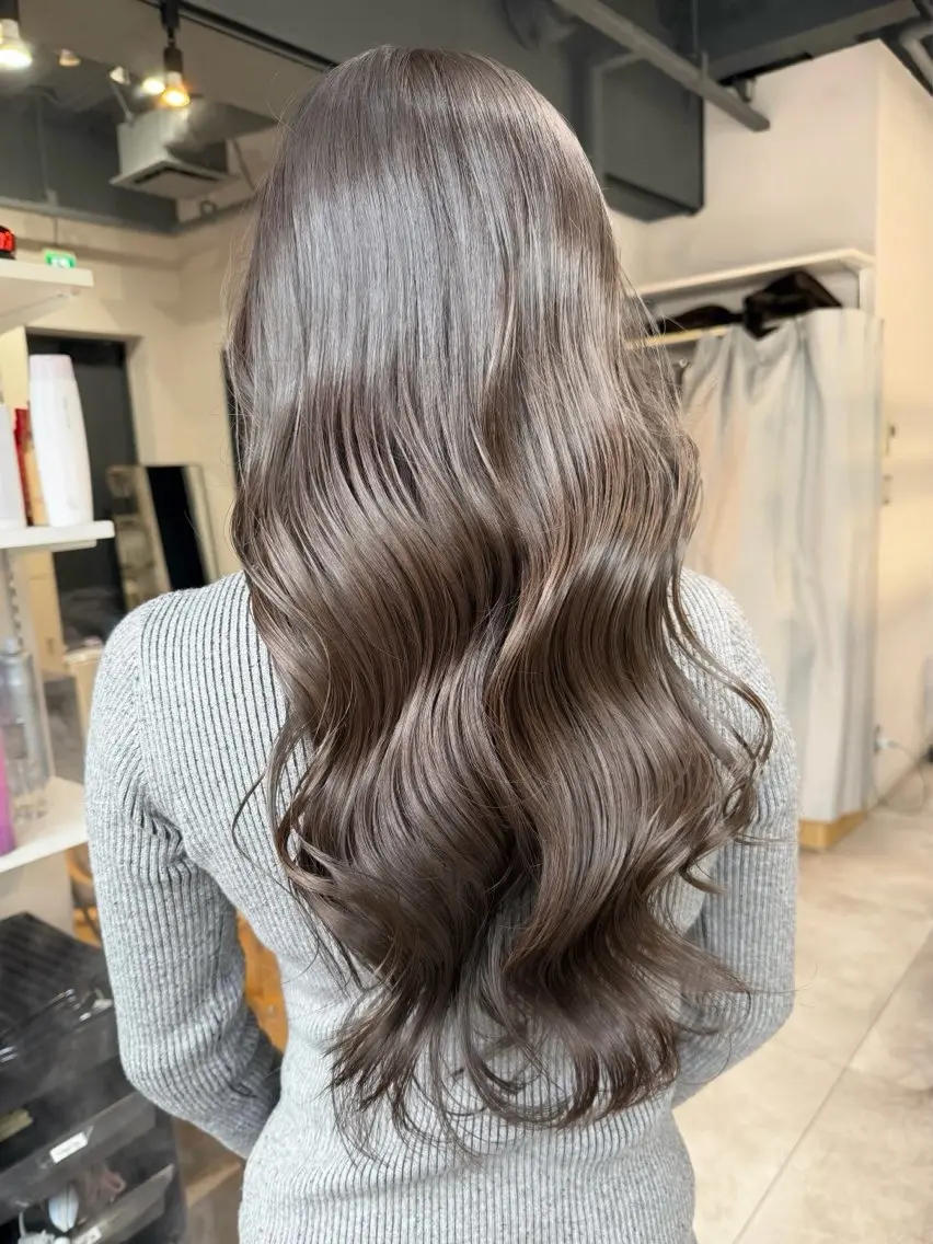 セミロング カット ヘアカラー トリートメント ✨透明感カラー 恵比寿HAYATO✨のヘアスタイル