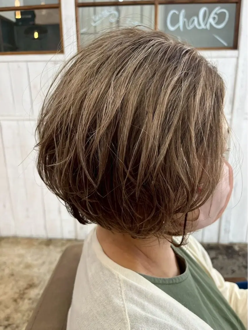 パーマ カット パーマ Hair ruup 平良那生のヘアスタイル