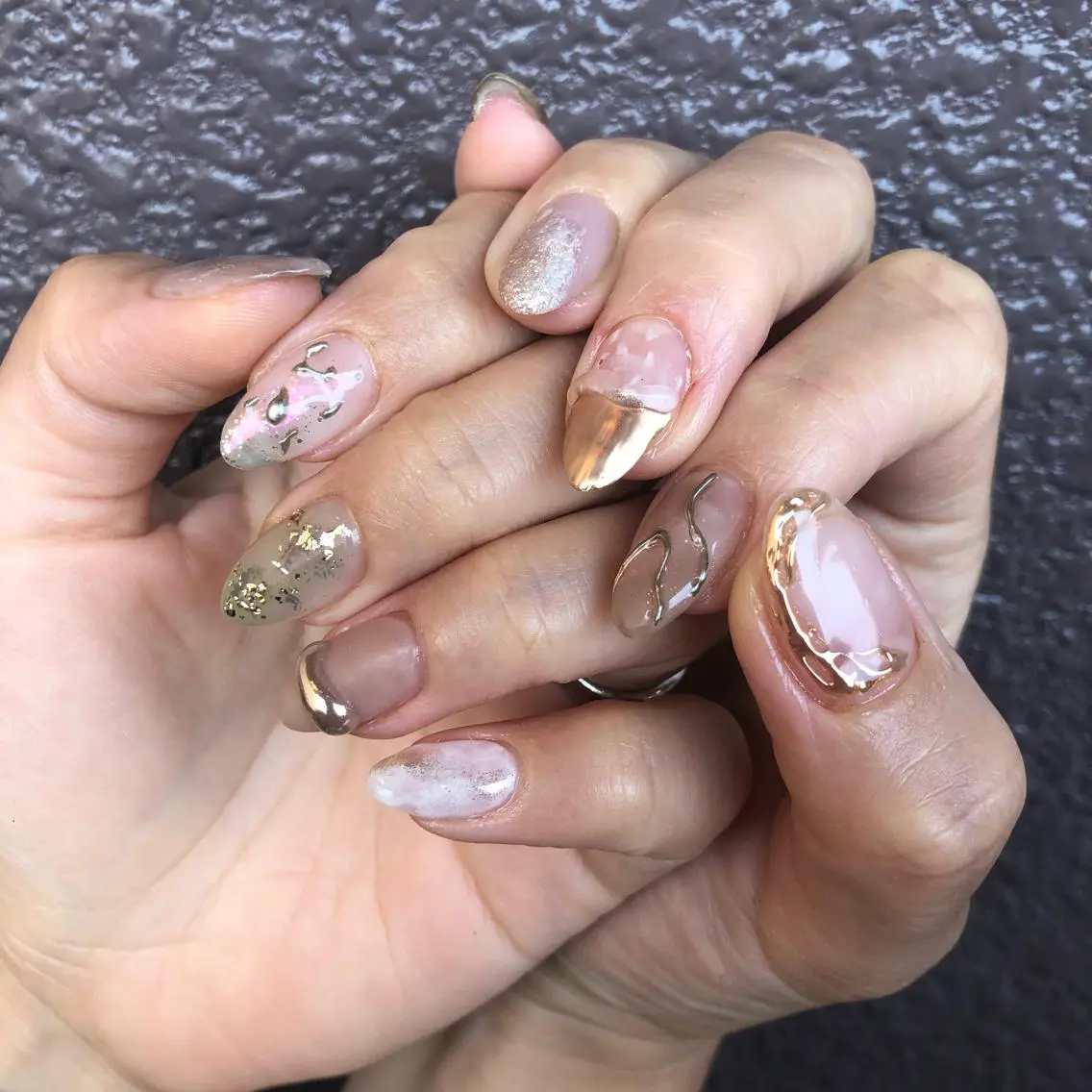 ロング カラー ヘアアレンジ キッズ ネイル マツエク・マツパ 福田 加奈のネイルデザイン