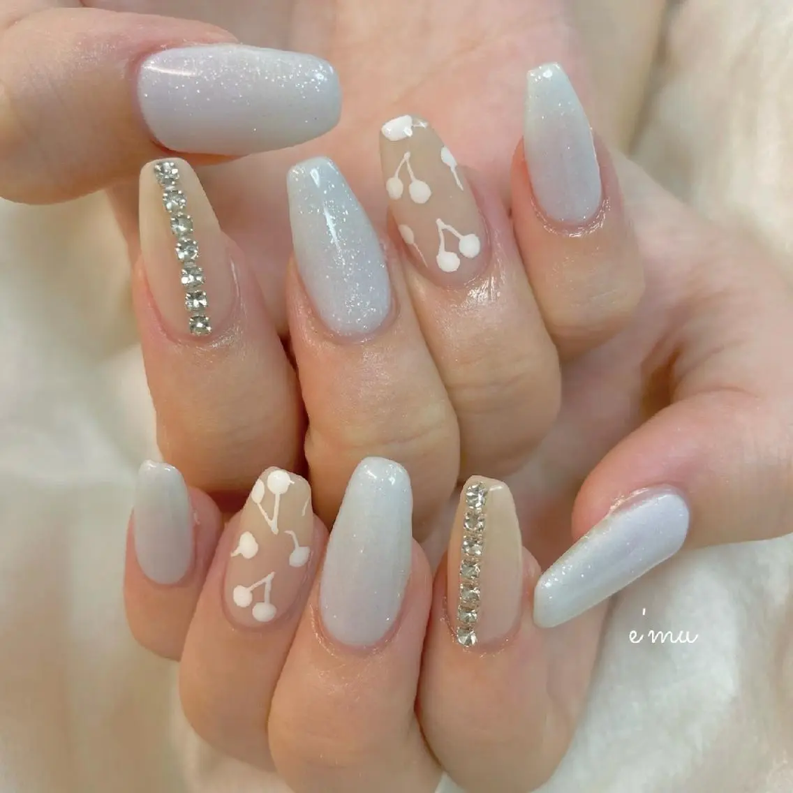 ネイル ガーリー 韓国ネイル nail salon e'mu💐のネイルデザイン