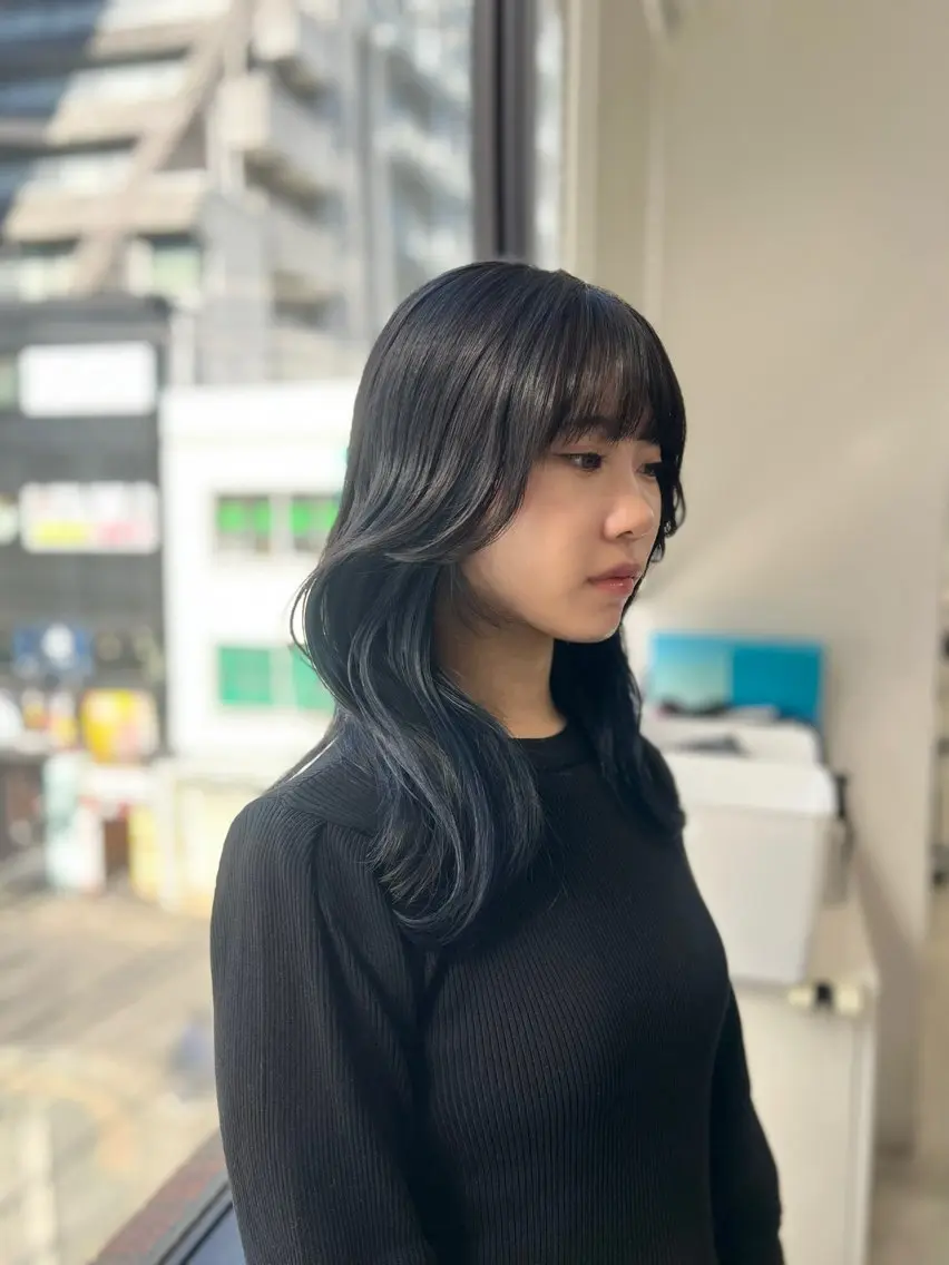 セミロング ヘアカラー レイヤー/ダブルカラ ー🎀Sayakaのヘアスタイル