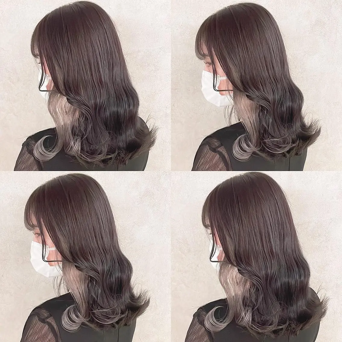カラー ブリーチ グレージュ ヘアカラー トリートメント 渋谷:インナーカラー ／🍒エリカ🍒のヘアスタイル