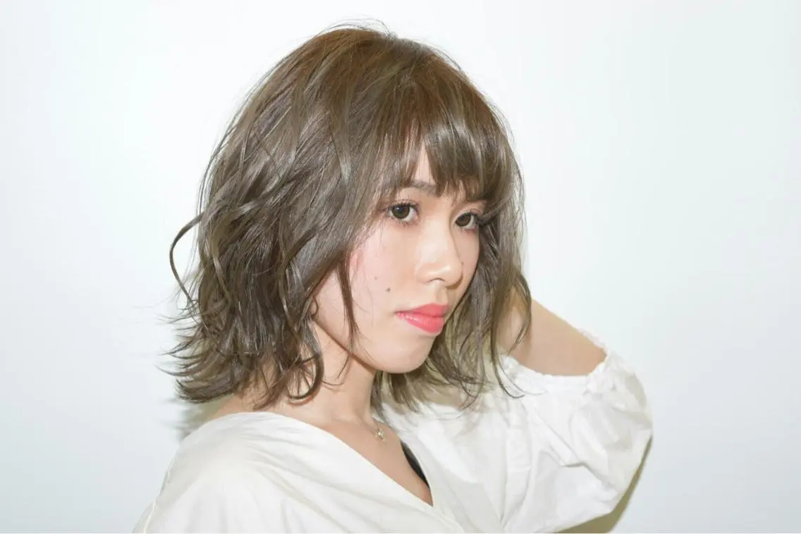 ミディアム カラー ヘアカラー トリートメント 及川 祐輔のヘアスタイル