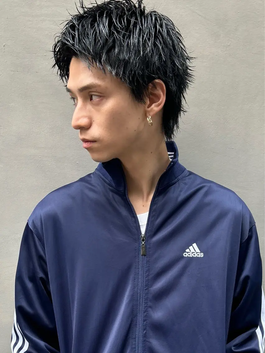 ショート メンズ アップバング ビジネス センターパート フェードカット メンズハイライト 💁♂️メンズカッ トパーマ💈大田涼華のヘアスタイル