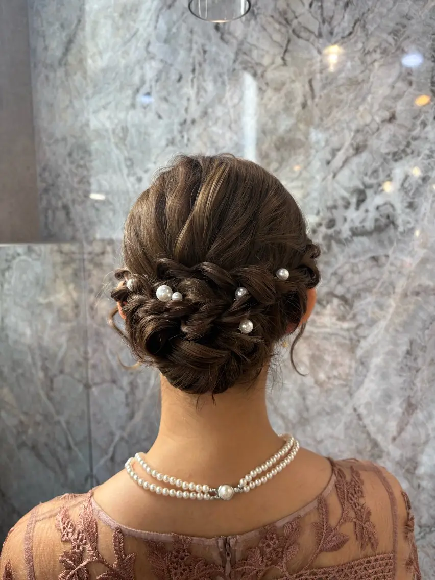 ロング ヘアアレンジ ヘアセット 💎あおい💎大宮 🦋ワンカラー🦋のヘアスタイル
