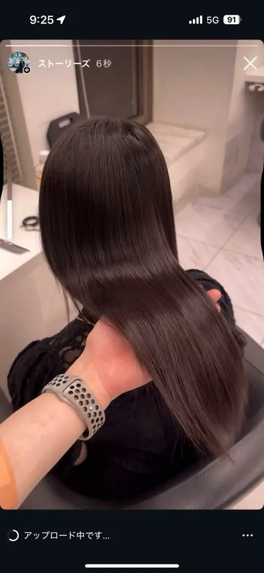 ロング カット 縮毛矯正 トリートメント ヘアセット 縮毛/ダブルカラー 🦋ベージュヘア🦋のヘアスタイル