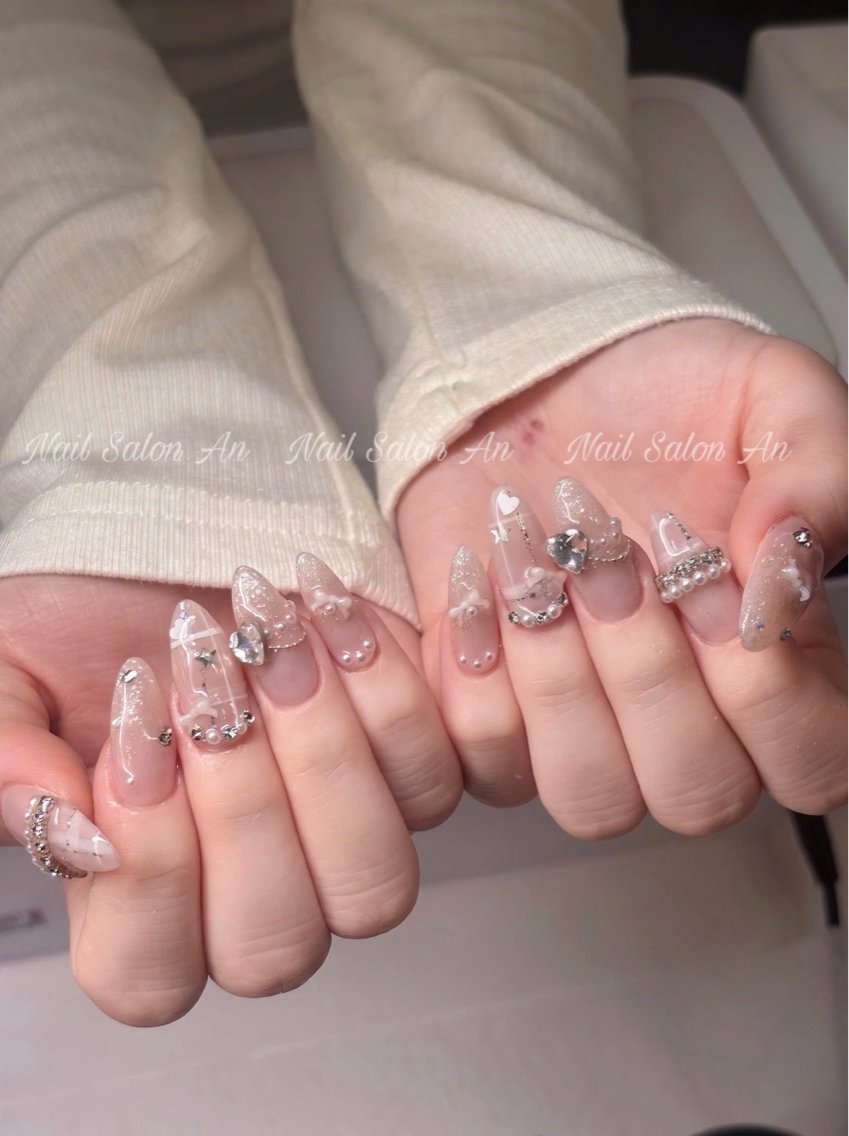 ネイル 長さ出し 韓国ネイル マグネットネイル 持ち込み ネイルチップ ハンドネイル Nail Salon An 渋谷店のネイルデザイン