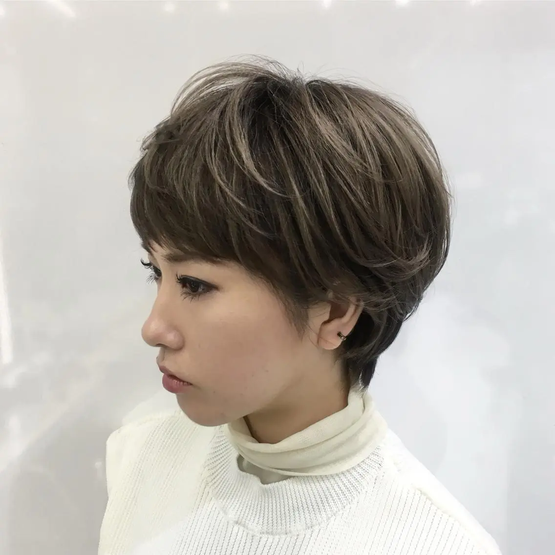 ショート カラー ショートヘア Fuu👣ボブ/ボブ ヘア/ベージュカラーのヘアスタイル
