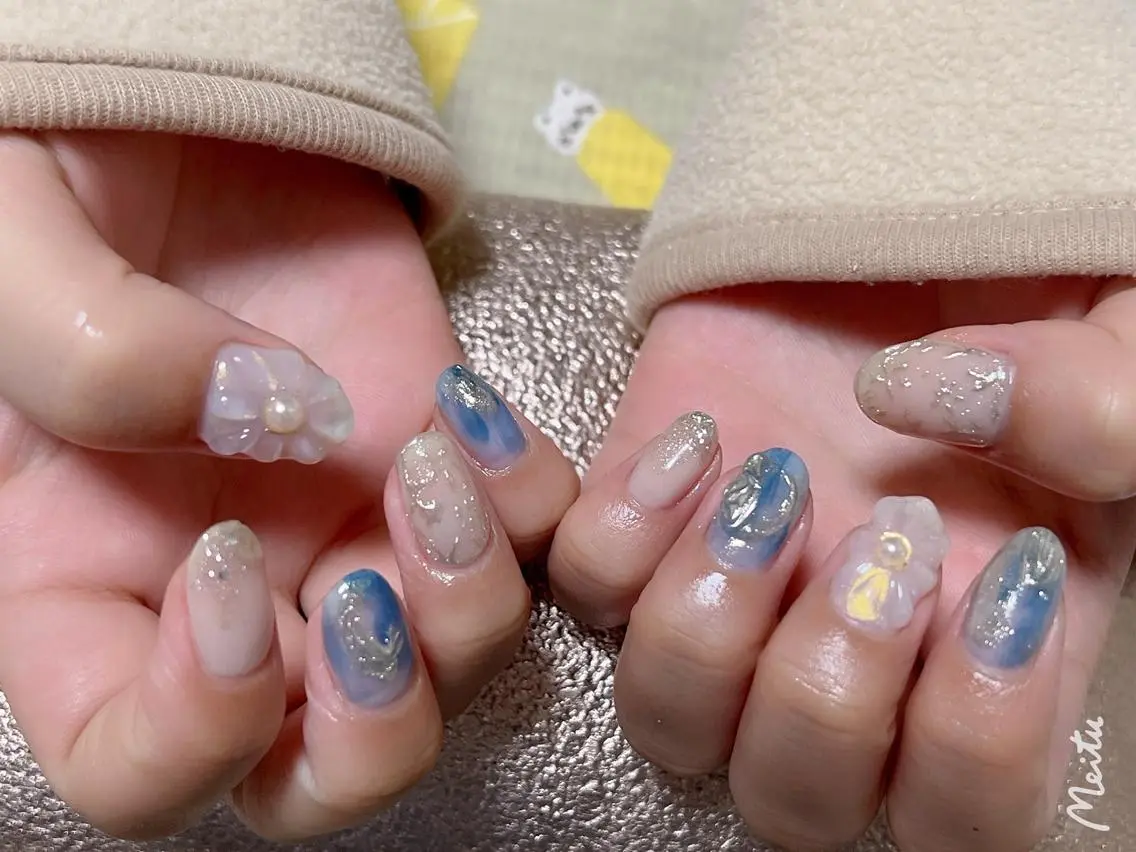 ネイル ニュアンスネイル 林 ✨syousyouのネイルデザイン