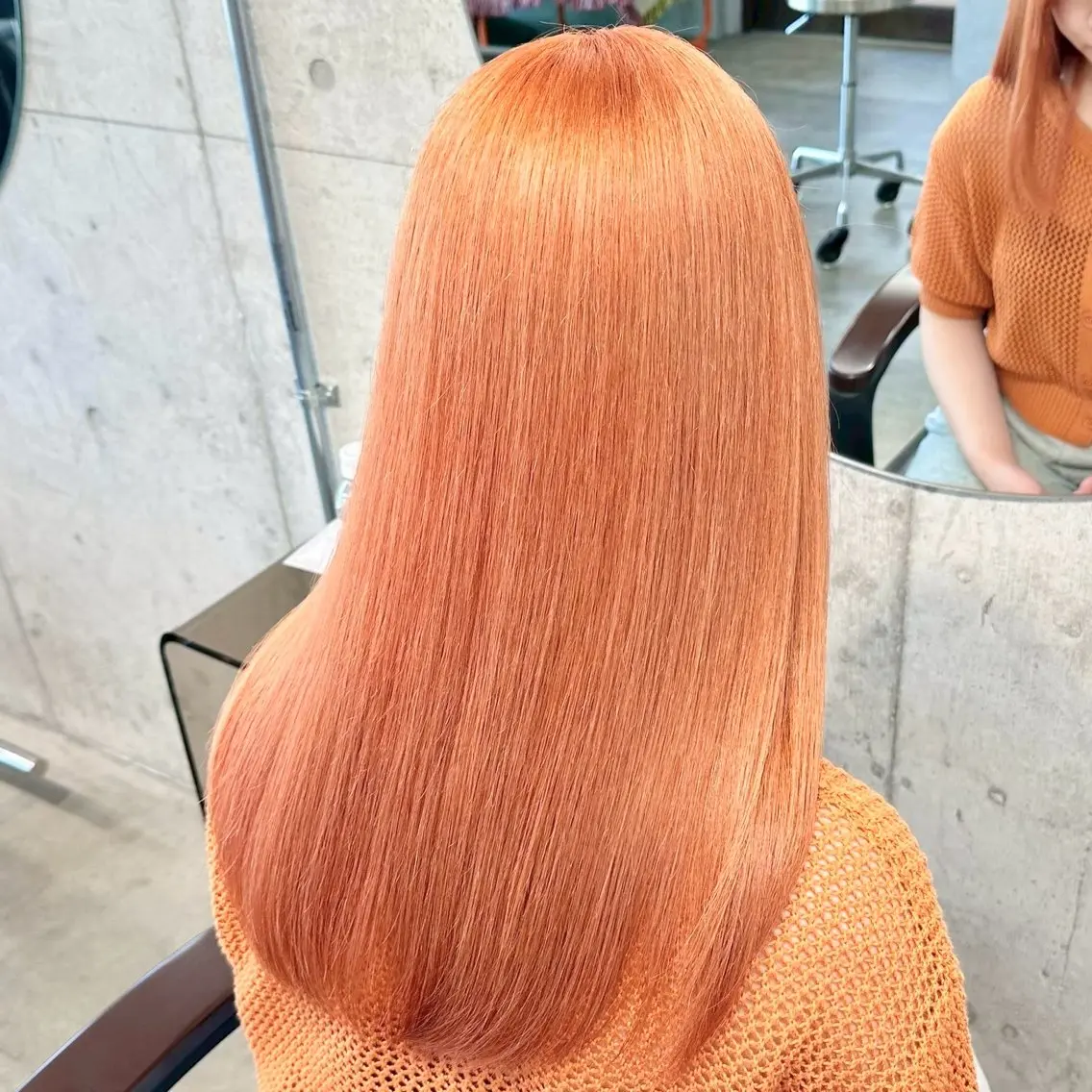 セミロング カラー ブリーチ ヘアカラー トリートメント ✨ブリーチカラー× 艶髪SUZU🛼🫧のヘアスタイル