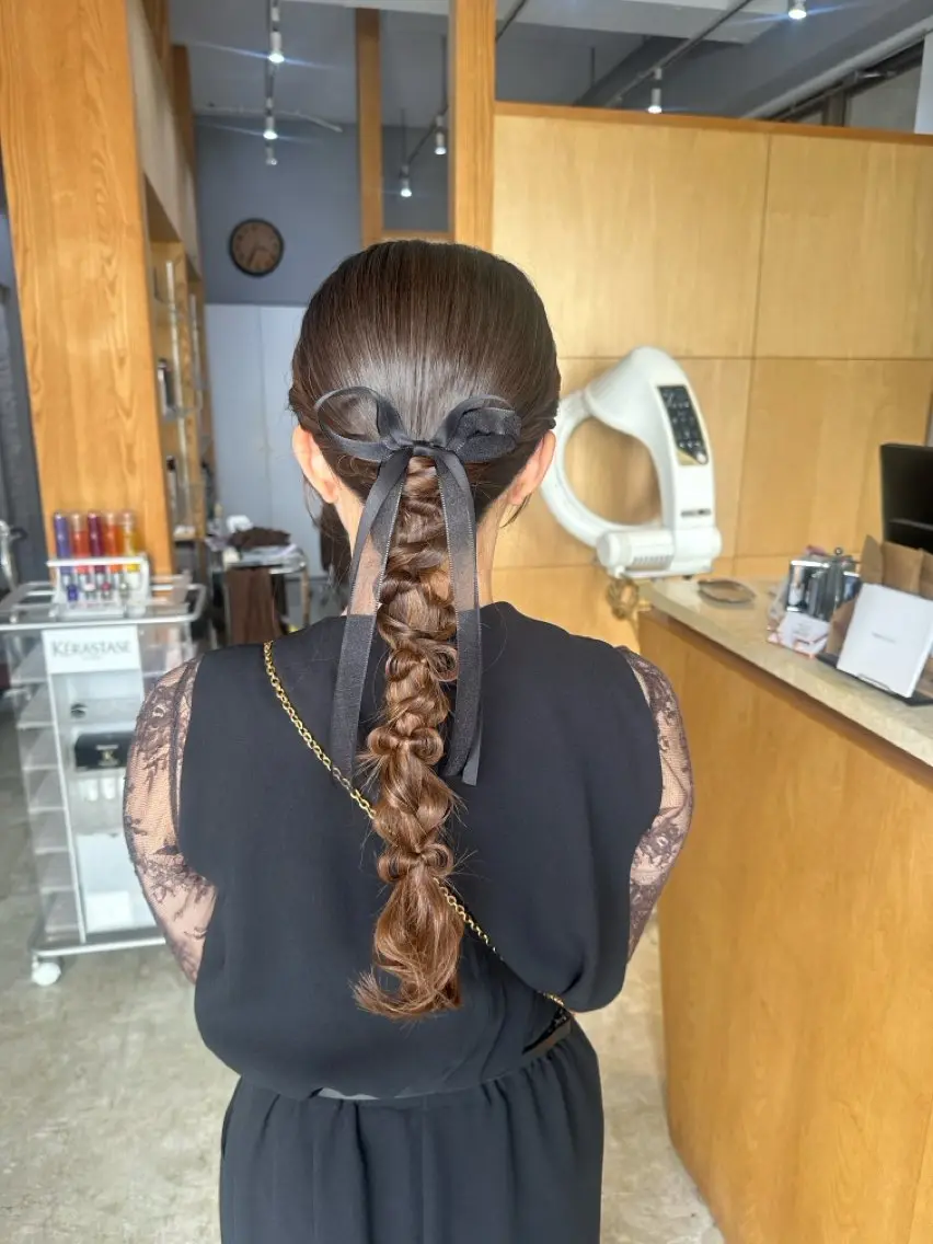 結婚式・同窓会等のお呼ばれヘアセット🪐✨※練習中のため通常よりお時間いただきますの写真
