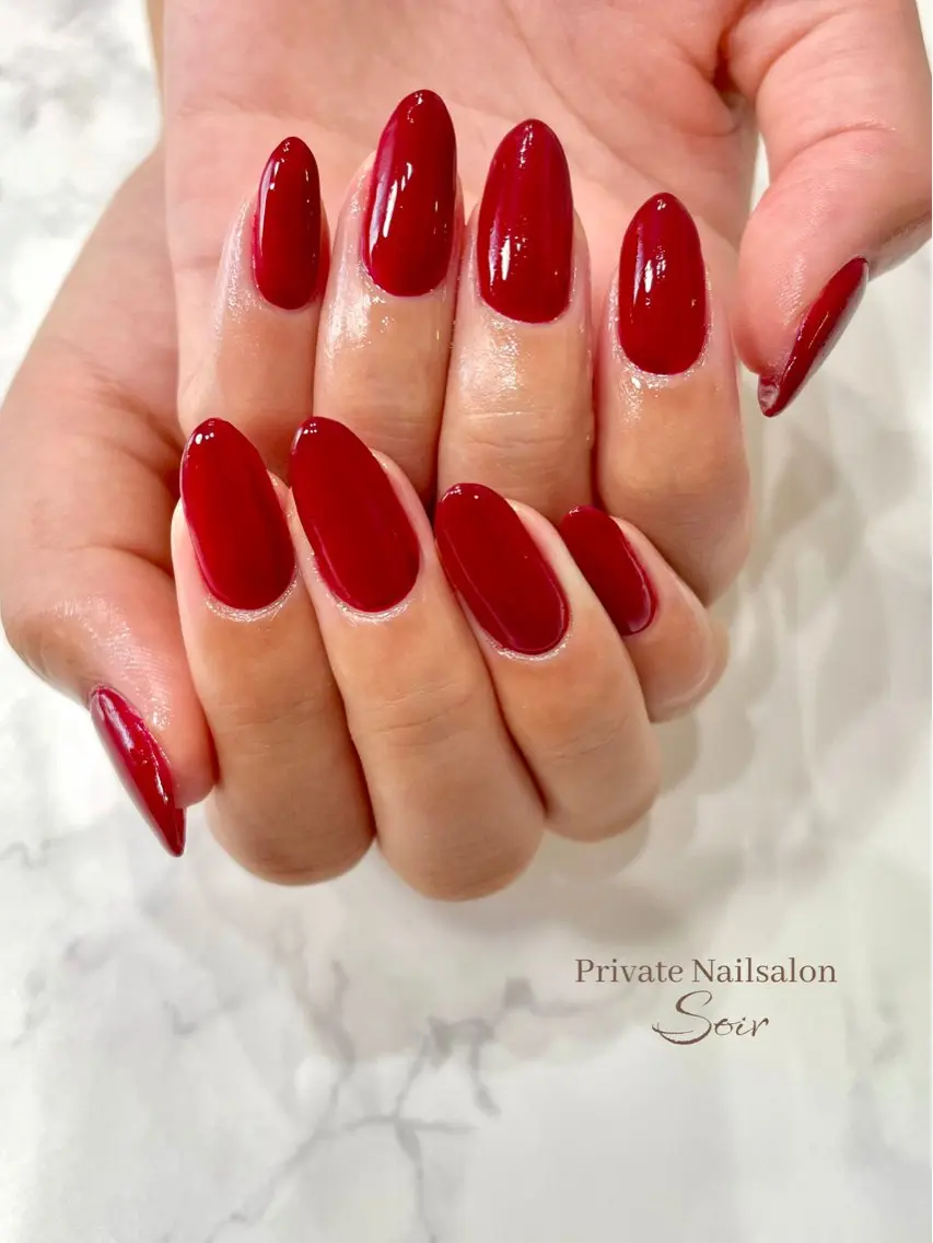 ネイル ワンカラーネイル ハンドネイル nail soirのネイルデザイン