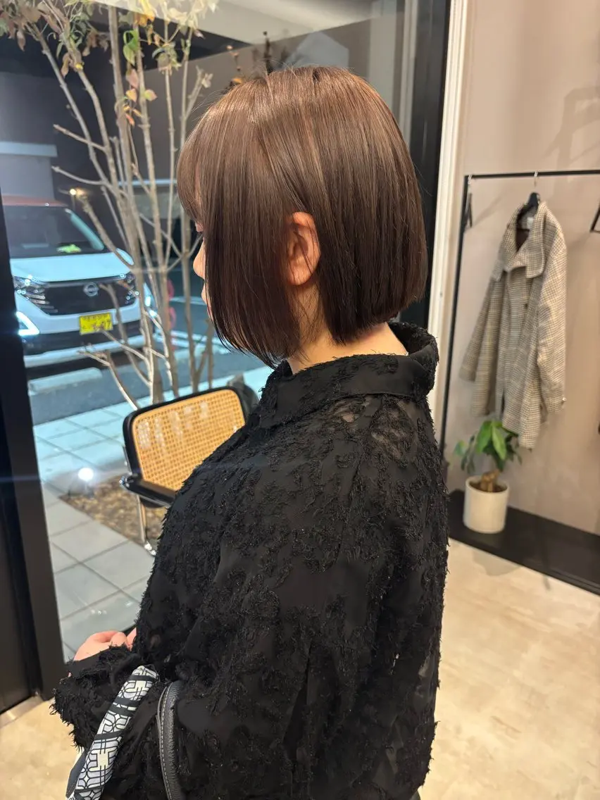 ミディアム カラー ベージュカラー ブリーチ 透明感カラー miyu /nenのヘアスタイル