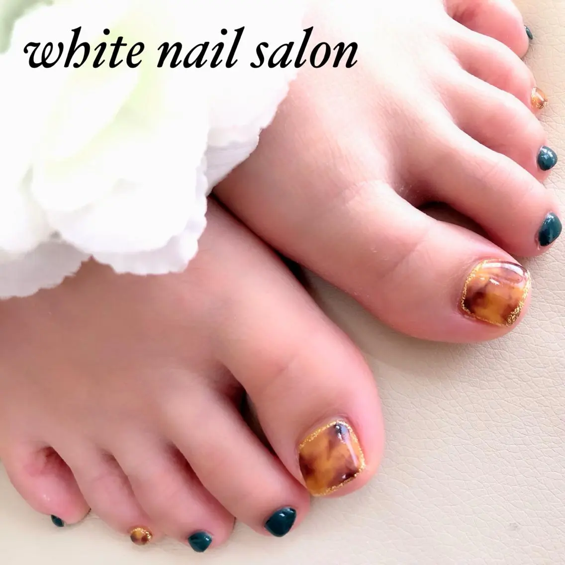 ネイル フレンチネイル ジェルネイル ハードジェル 持ち込み シンプルネイル フットネイル white nail salonのネイルデザイン
