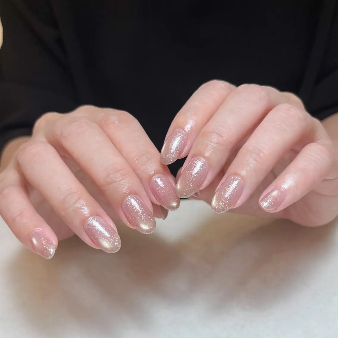 ネイル キラキラネイル マグネットネイル ハンドネイル Nail Salon BELMUEのネイルデザイン