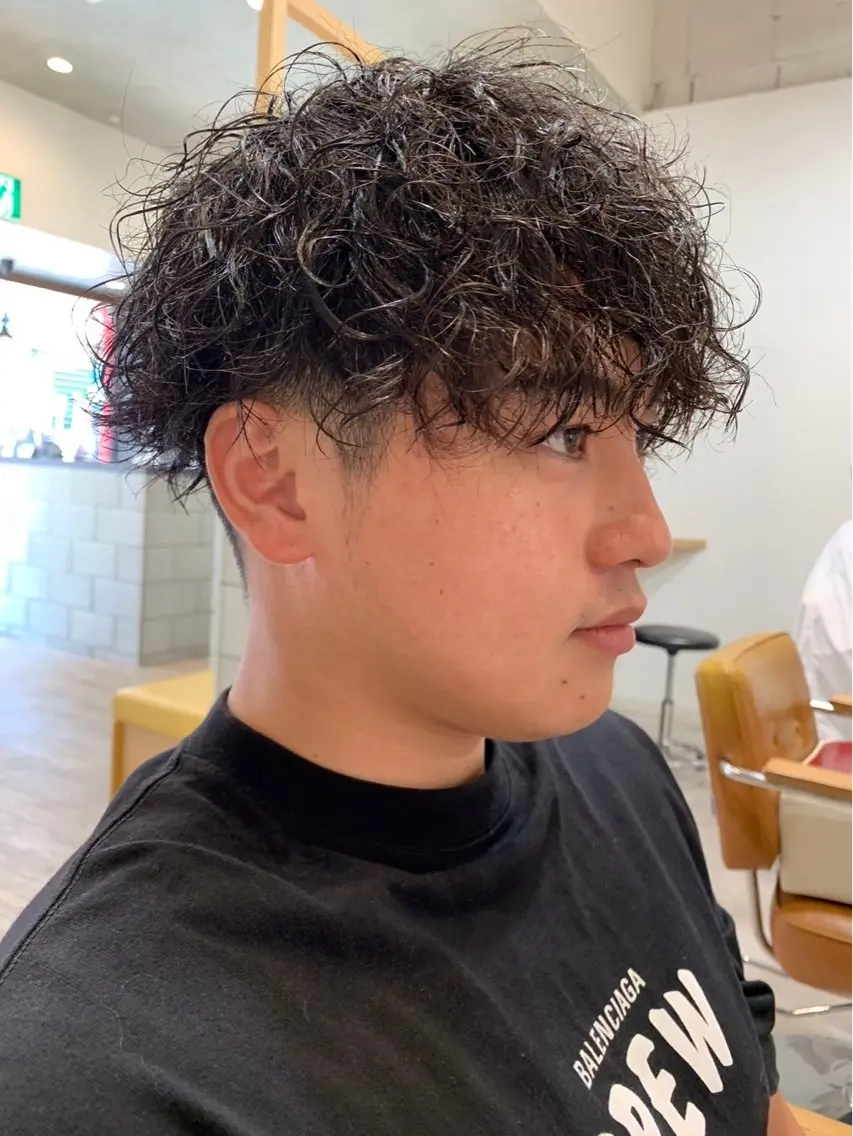 パーマ メンズ 🌷あべまゆこ🌷 予約はお店アプリまでのヘアスタイル