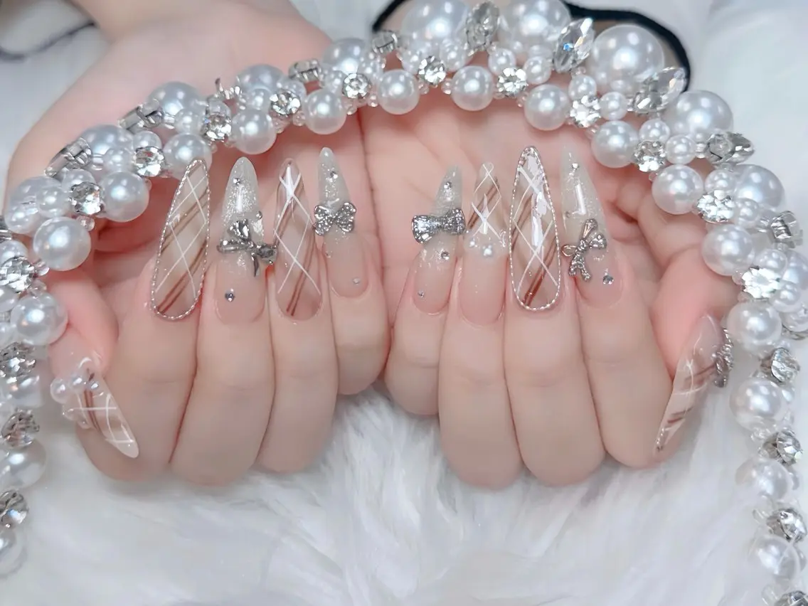 ネイル ブルー ジェルネイル ガーリー グラデーション グリーン ハンドネイル Rin Nail 新大久保店のネイルデザイン