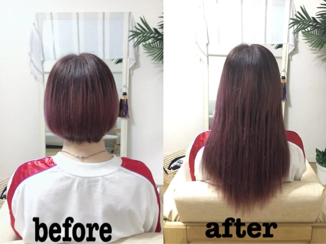 セミロング エクステ KA BUのヘアスタイル