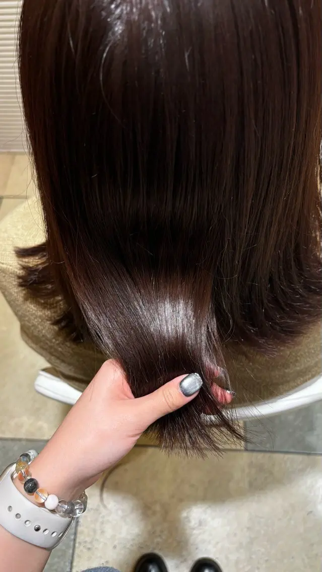 セミロング カラー 淡色┊︎ナチュラル 🧁奈那美🧁*.゜のヘアスタイル