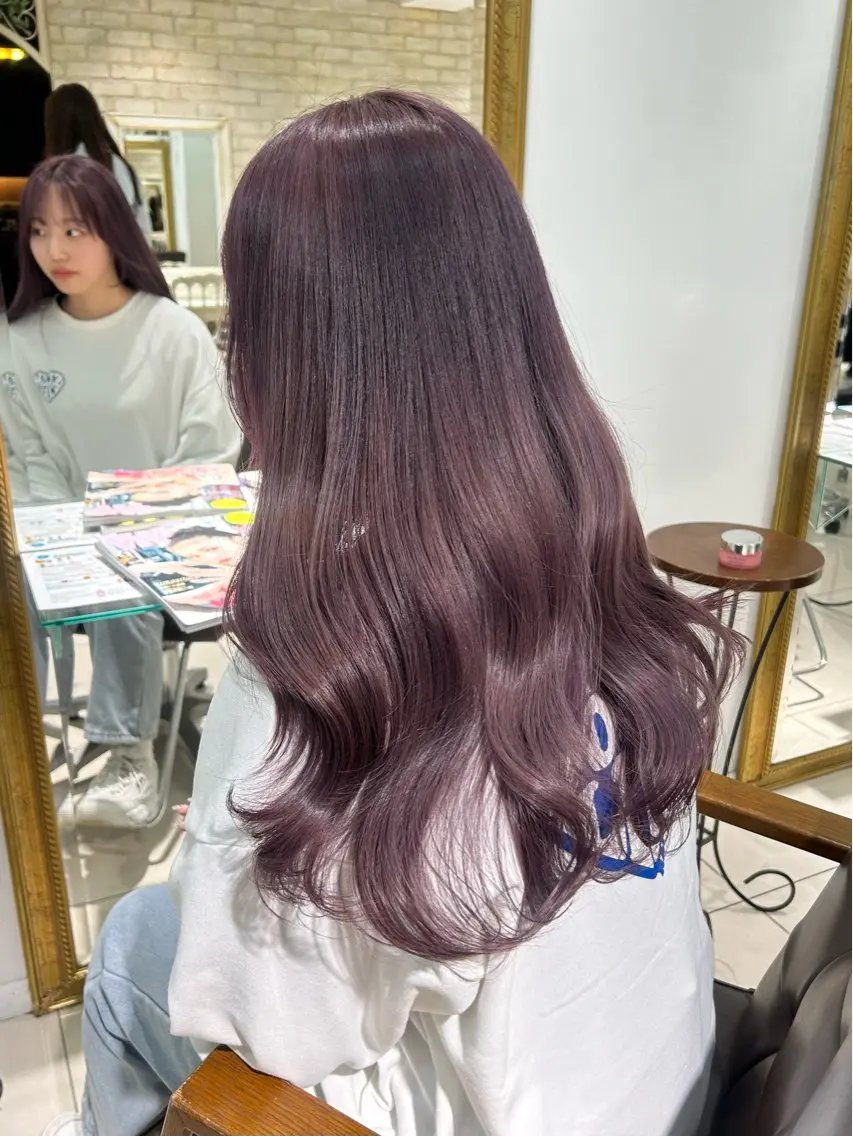 ロング カラー カット ヘアカラー トリートメント 透明感カラー 古山 結季🌙🖤のヘアスタイル