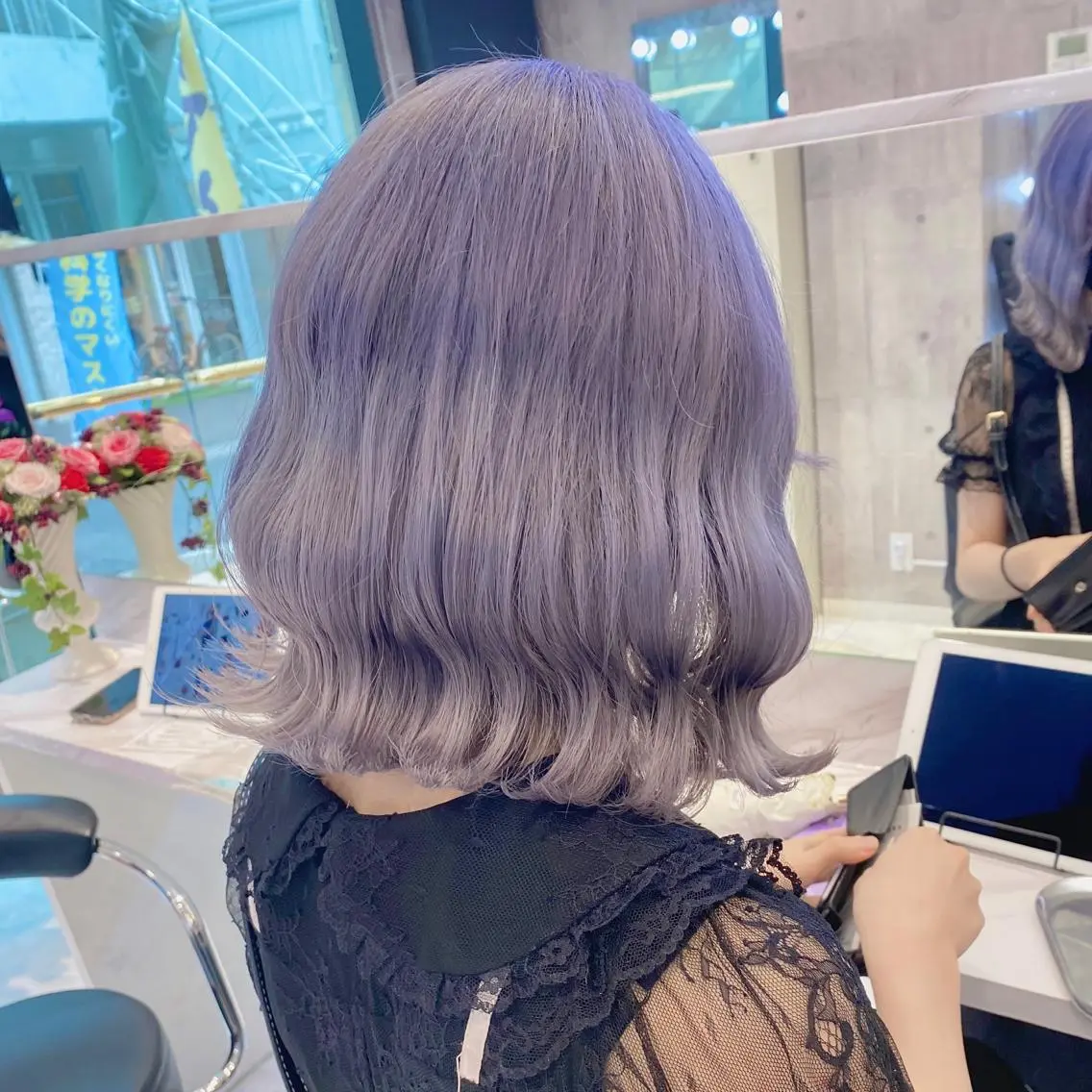ショート カラー ヘアアレンジ メンズ キッズ ラベンダーカラー カット ヘアカラー トリートメント ヘアセット お悩み解決美容師 💐AMIのヘアスタイル