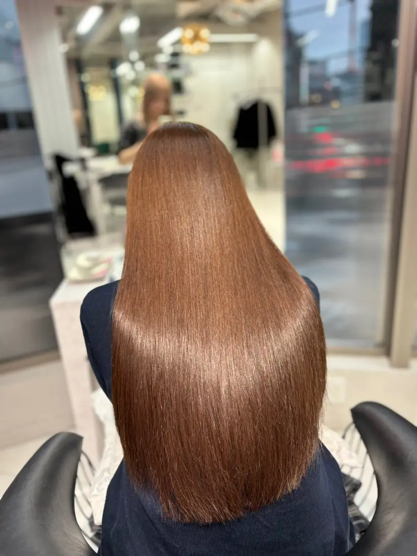 ロング カラー カット ヘアカラー トリートメント Sakuraෆ˚* 透け感ベージュ🥨のヘアスタイル
