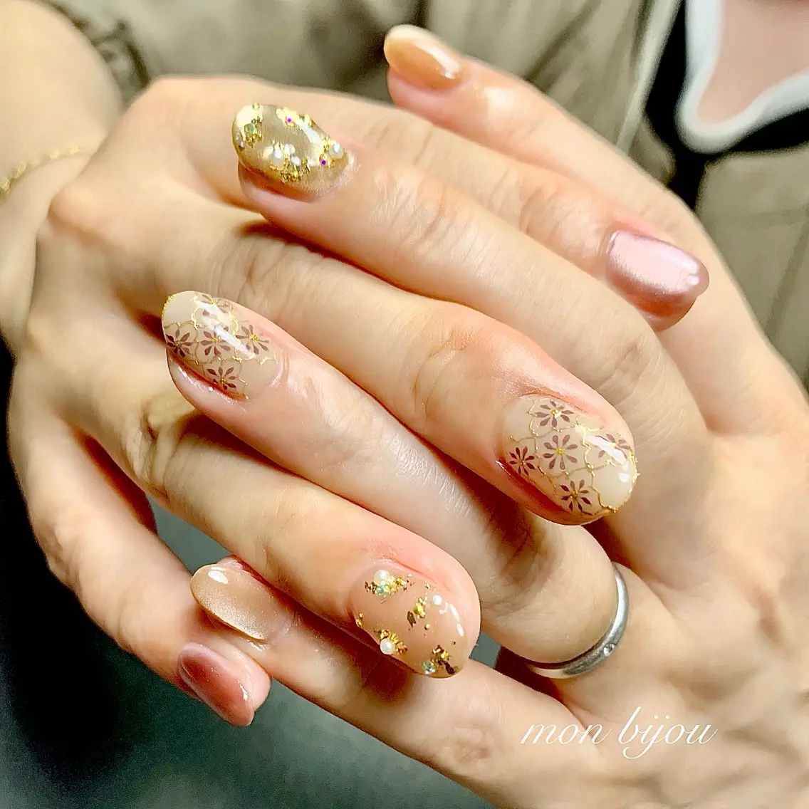 ネイル オフィスネイル ハンドネイル ハンドケア mon bijou 坪井のネイルデザイン