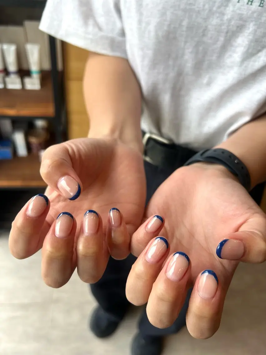 ネイル フレンチネイル ショートネイル LACHIC NOZOMIのネイルデザイン