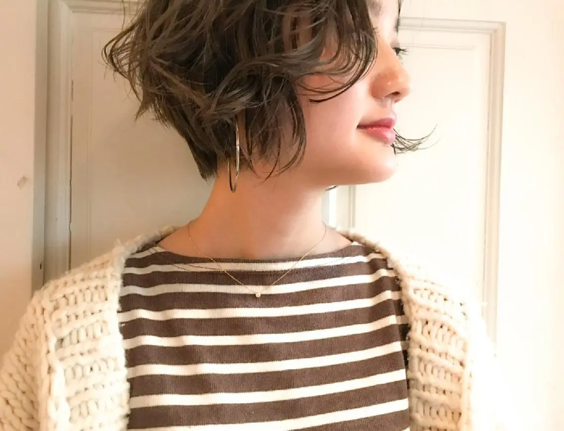 ショート パーマ カット ヘアカラー パーマ ショート✨ボブ✨代表 新田見美仁のヘアスタイル
