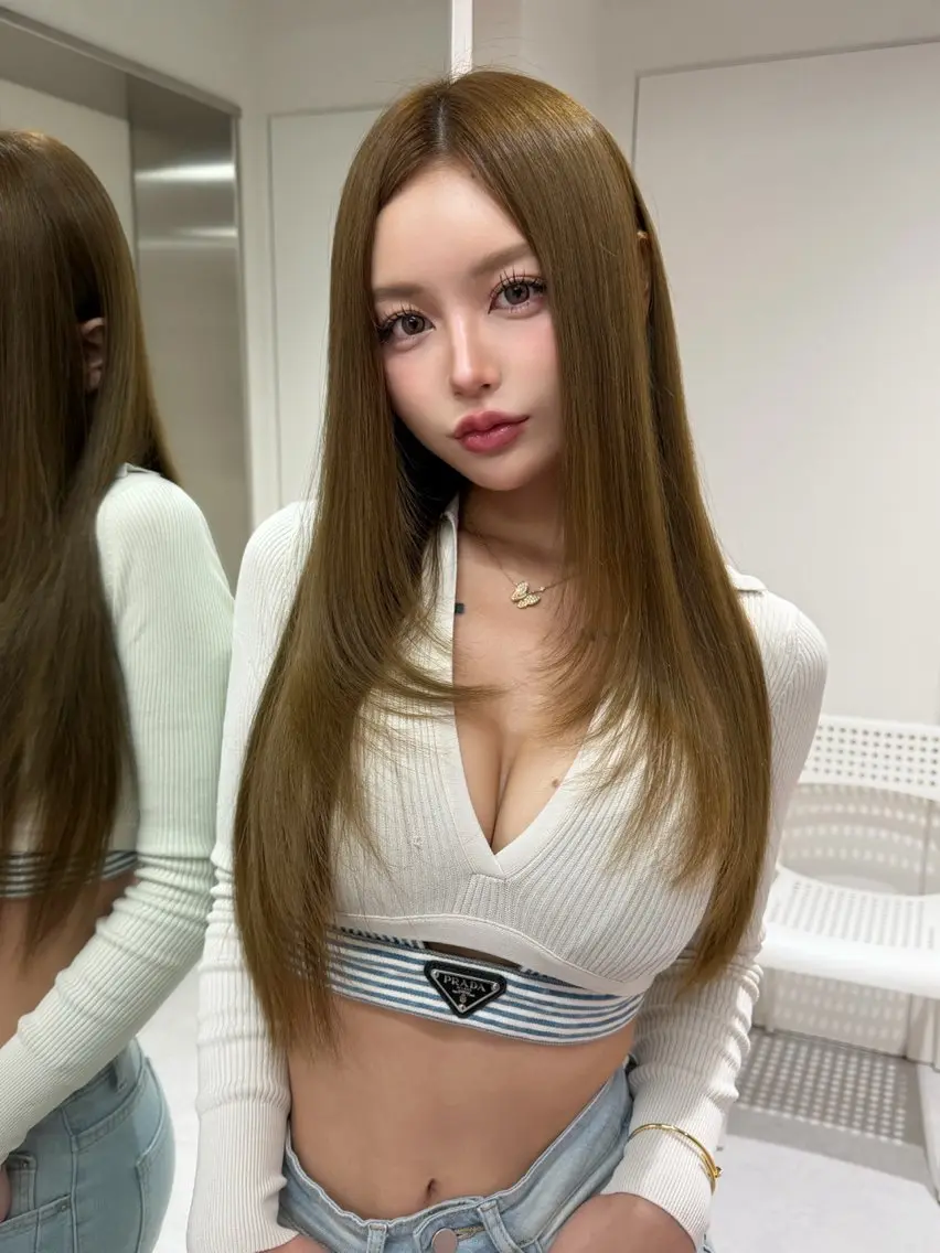 ロング カラー カット ヘアカラー トリートメント ヘアセット Rita/髪質改善/ ブリーチなしWカラーのヘアスタイル