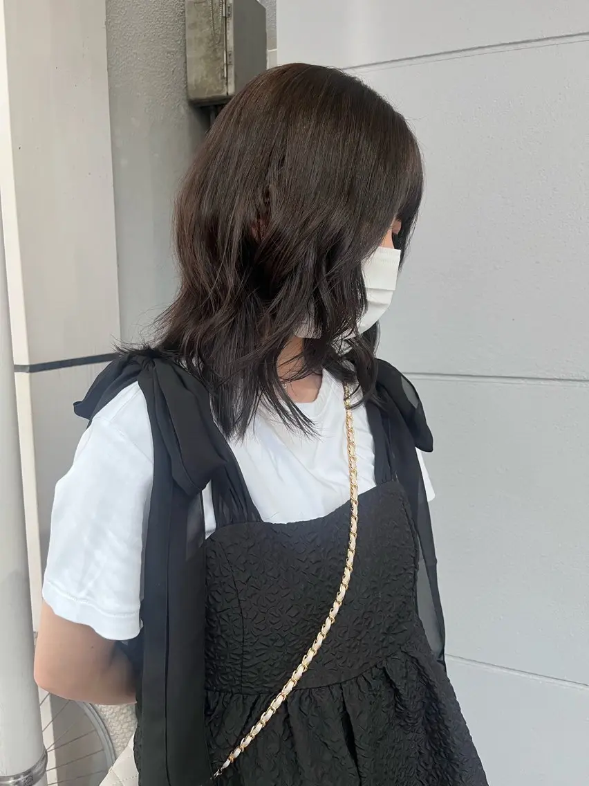 ミディアム カラー カット ヘアカラー トリートメント niko RINKAのヘアスタイル