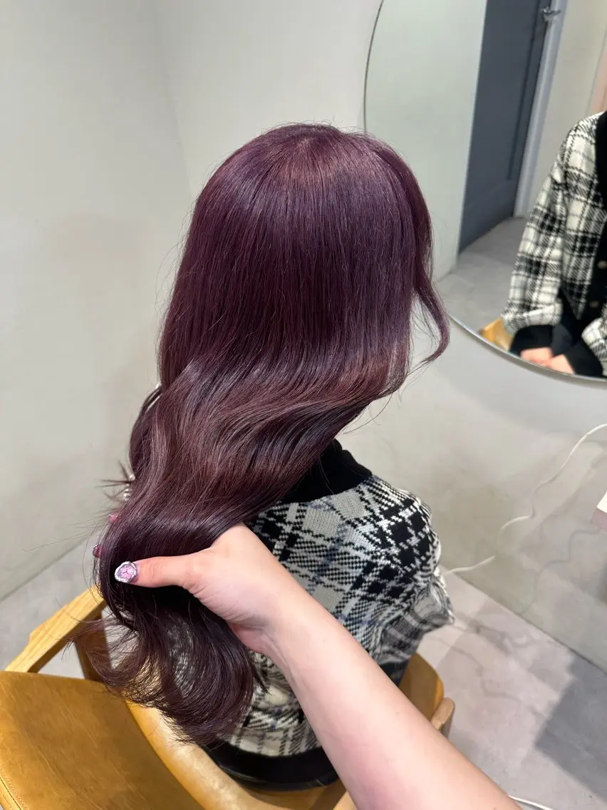 ロング カラー ヘアカラー HANAME 原宿美容室のヘアスタイル