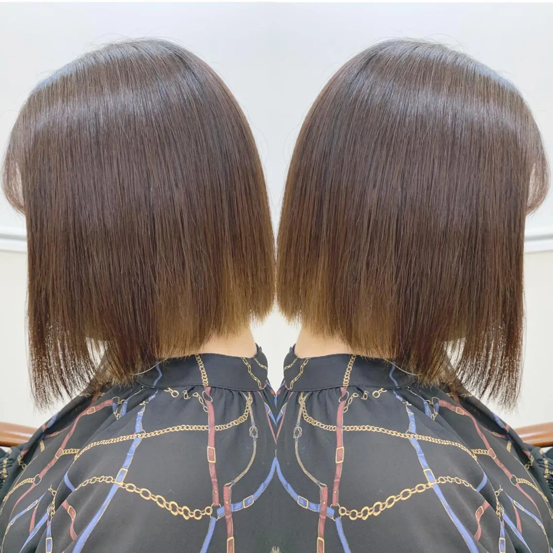 ショート ボブ 髪質改善 カット ヘアカラー 縮毛矯正 トリートメント H (エイチ) 烏丸御池店のヘアスタイル