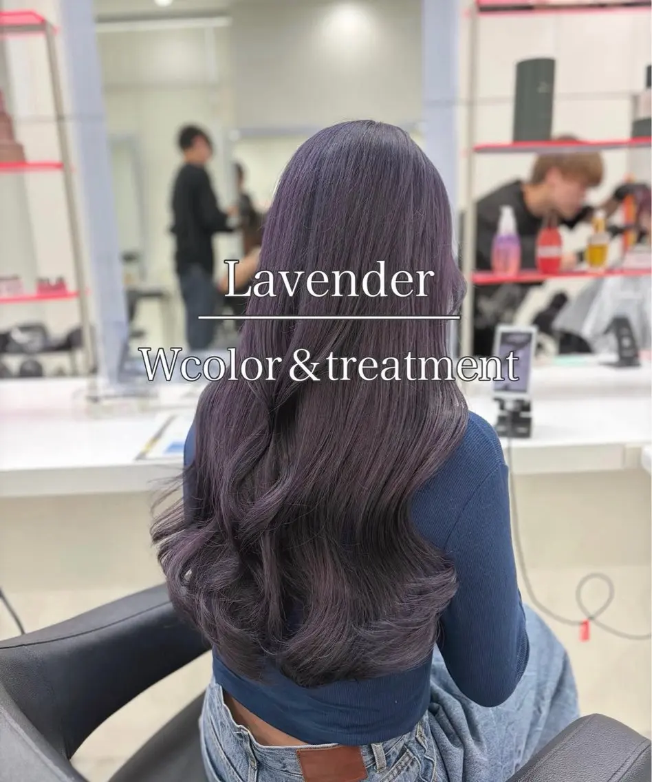ロング カラー ヘアアレンジ 💜RIO/韓国風 寒色・暖色カラー💜のヘアスタイル