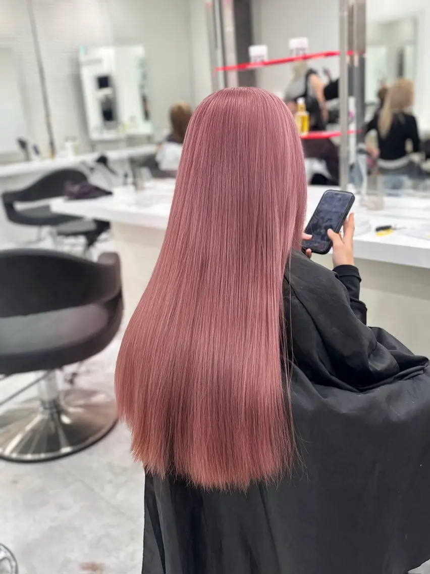 ロング ヘアカラー 🎀暖色カラー🎀 韓国ヘア まなかのヘアスタイル
