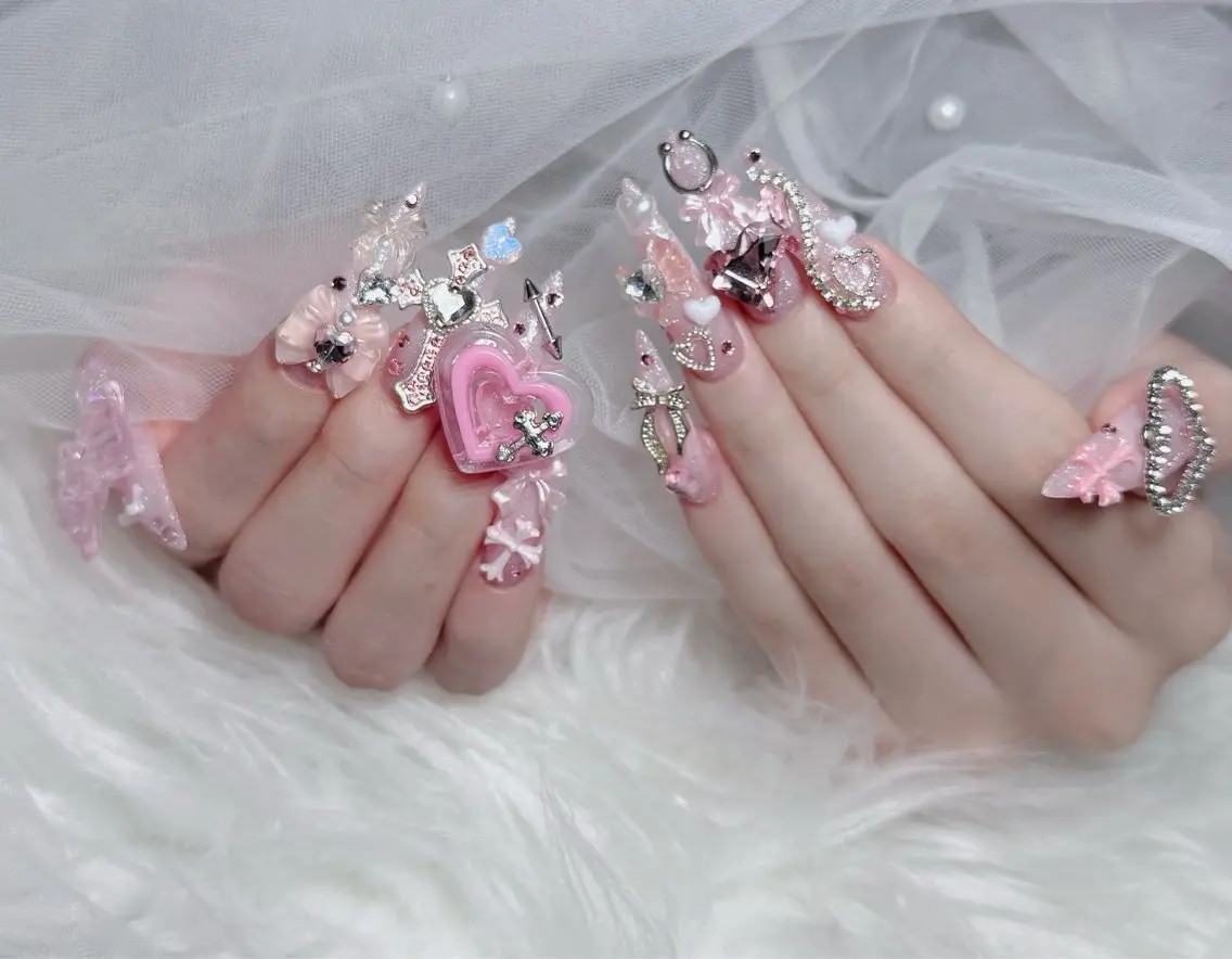 ネイル チークネイル 長さ出し フラッシュネイル フレンチネイル グラデーション ハンドネイル Lenie Nail Salonのネイルデザイン