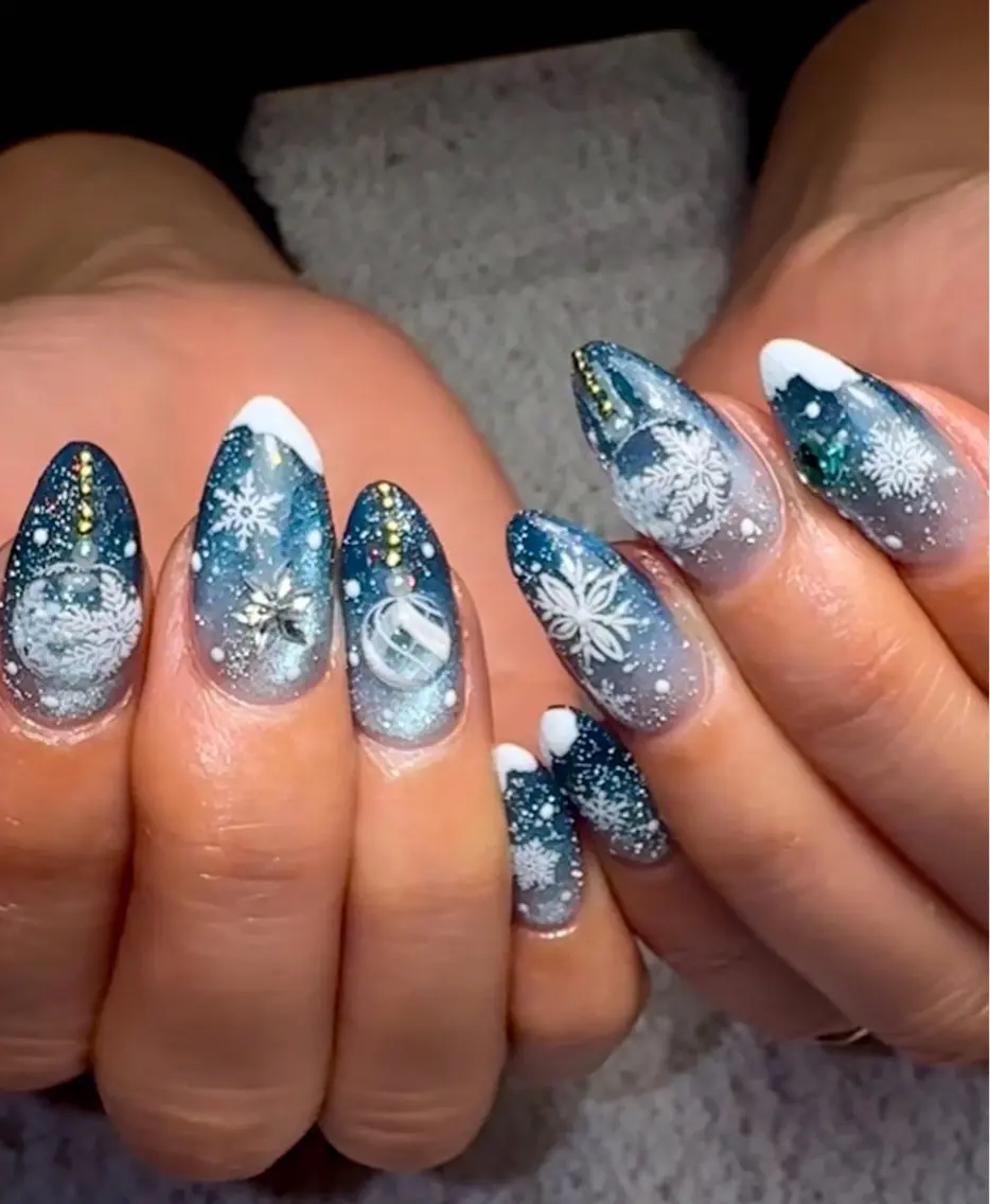 ネイル 冬ネイル クリスマス ハンドネイル Nail room U-！のネイルデザイン