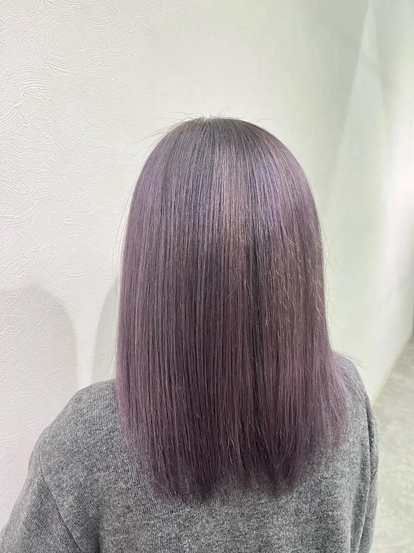 カラー ラベンダーカラー 五十嵐 さくらのヘアスタイル