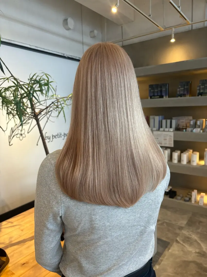ロング カット ヘアカラー 🧋ミルクティーカラ ー🧋特化小林拓登のヘアスタイル