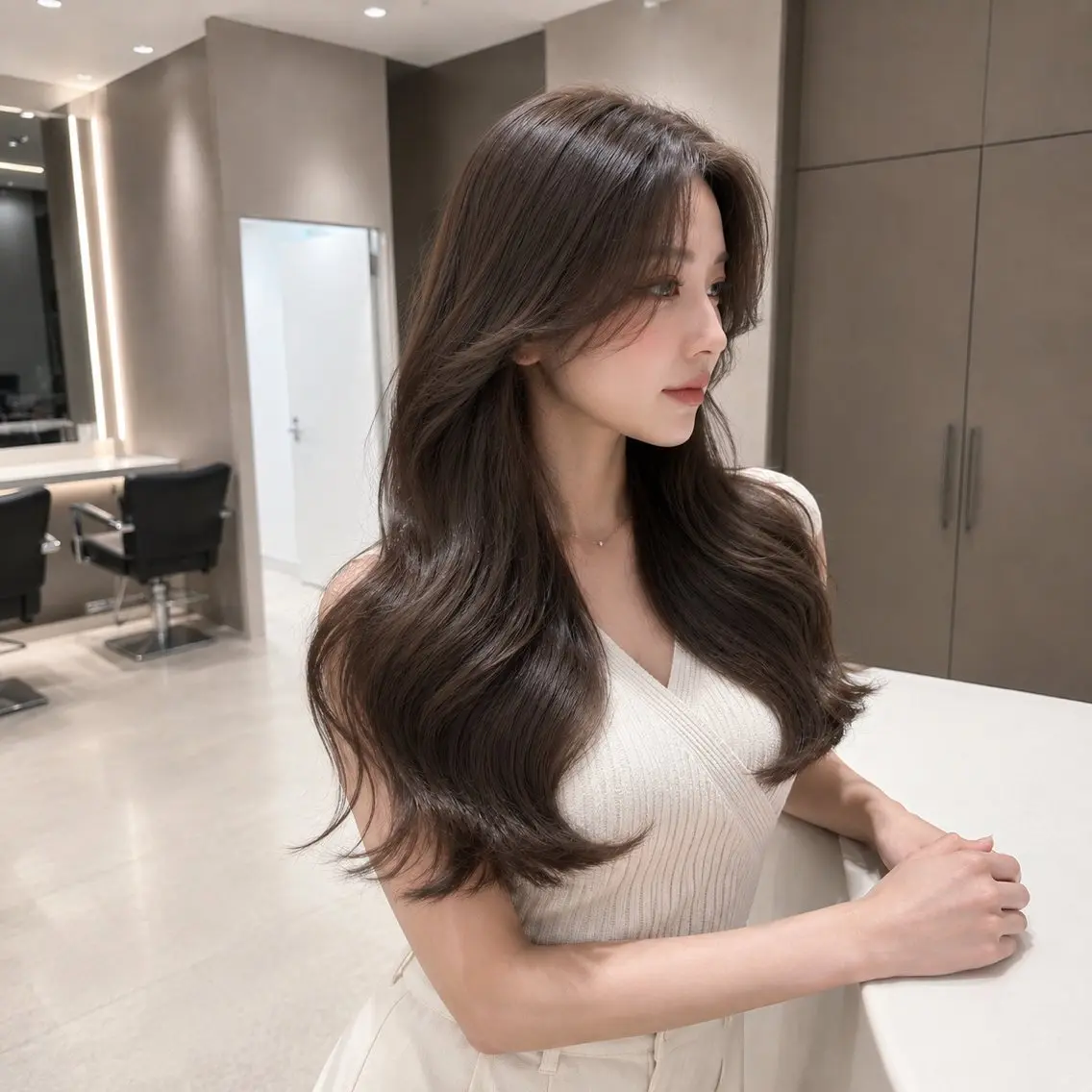 ロング 髪質改善×レイヤー 特化増原優斗のヘアスタイル