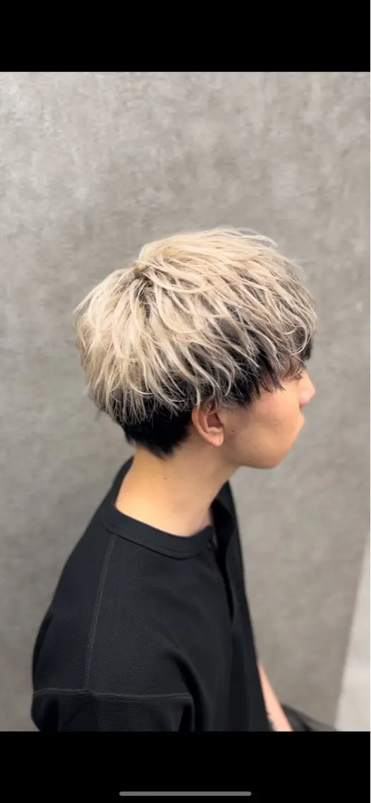 ショート カラー パーマ メンズ カット ヘアカラー メンズウルフ特化🐺 🔥長山耕大🔥のヘアスタイル