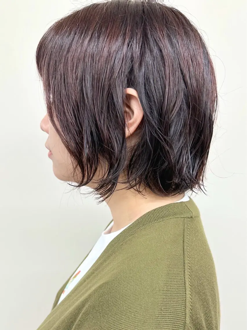 ミディアム ボブ/ゆるふわ ボブパーマ/とういのヘアスタイル