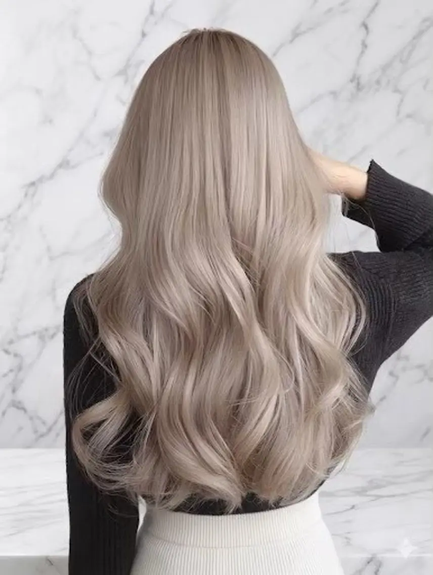 ロング カラー ベージュカラー 透明感カラー ハイトーンカラー ヘアカラー 池袋ホワイト‎🤍 ブリーチ/shunのヘアスタイル